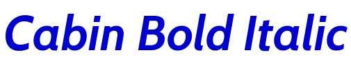 Cabin Bold Italic font